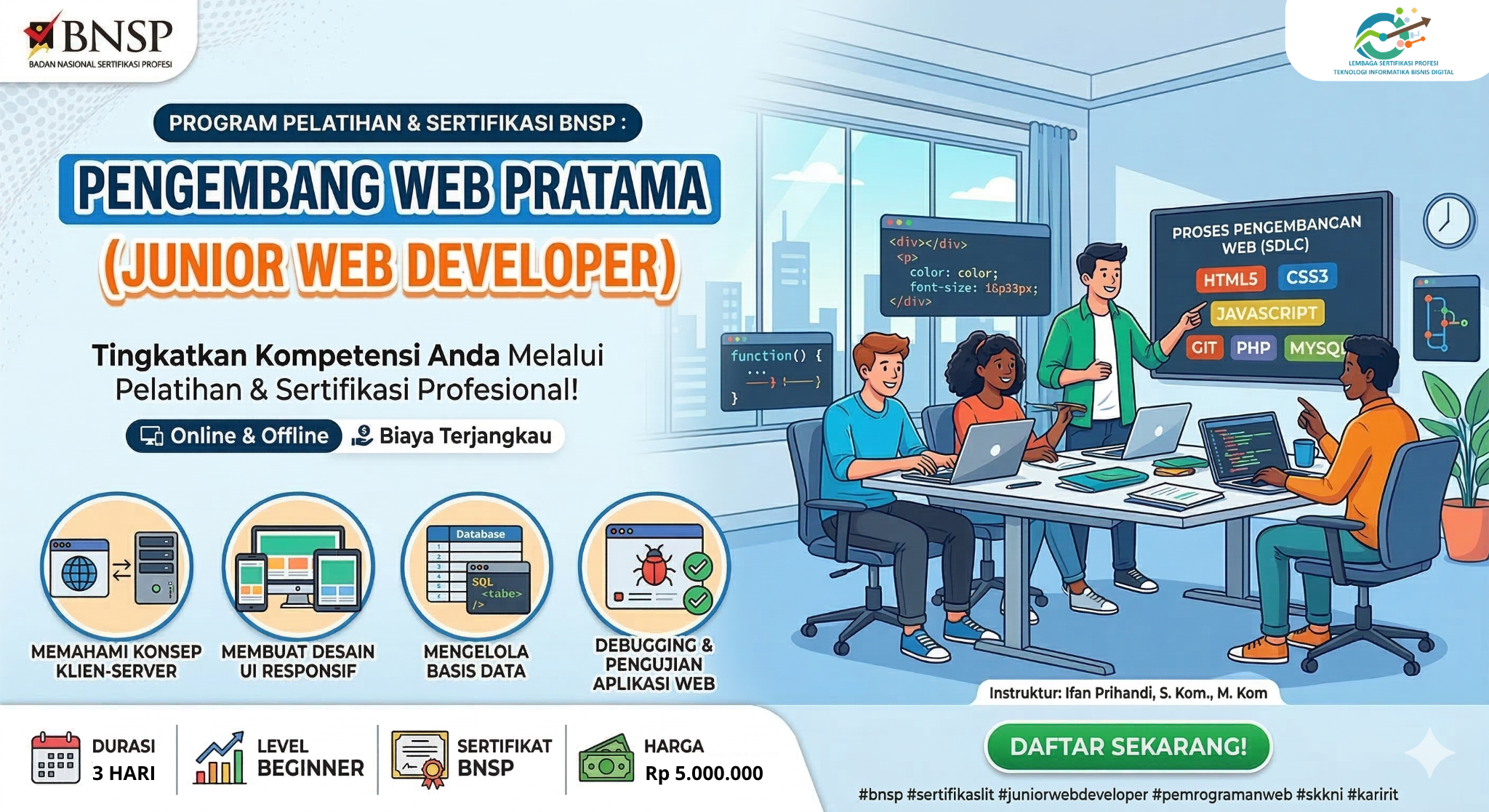 PENGEMBANG WEB PRATAMA (JUNIOR WEB DEVELOPER)