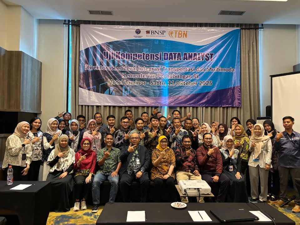 Uji Sertifikasi BNSP 11 Oktober 2025 kepada Karyawan Kementerian Perhubungan RI