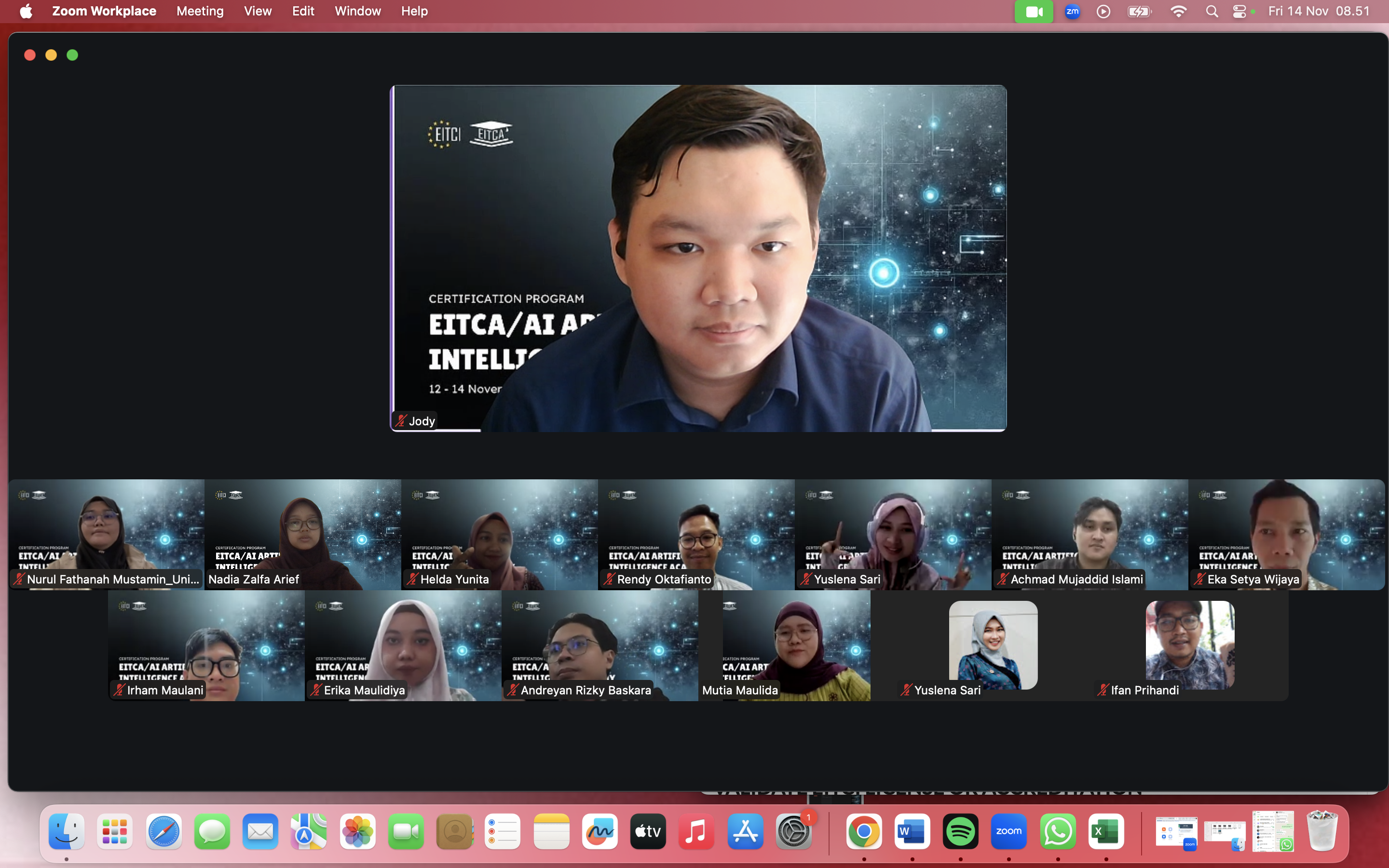 Sertifikasi EITCA AI 12–14 November 2025 – Peserta Universitas Lambung Mangkurat