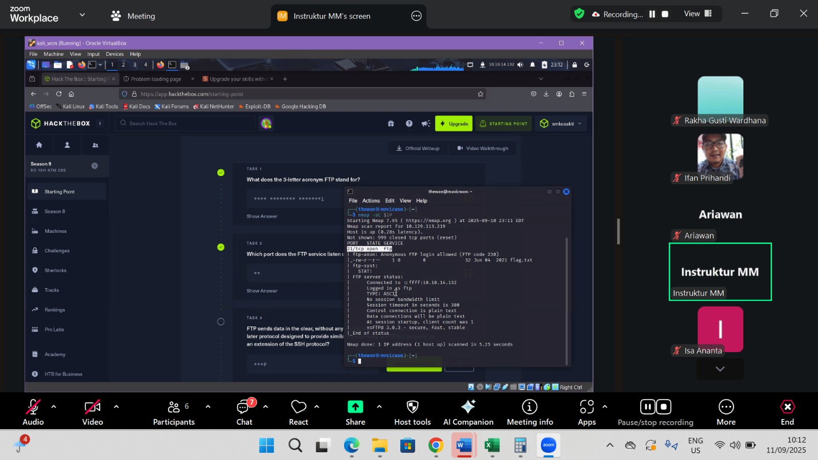 Pelatihan dan Sertifikasi BNSP Cyber Security Analyst 10-11 September 2025