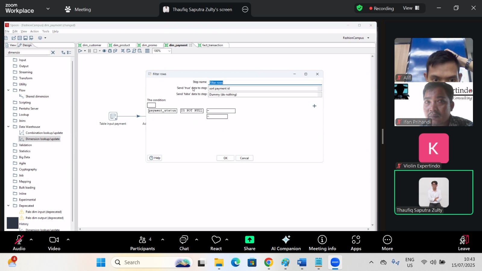 Pelatihan Data Warehouse – 14–15 Juli 2025 (Kerja Sama dengan Expertindo & LJR Logistics)