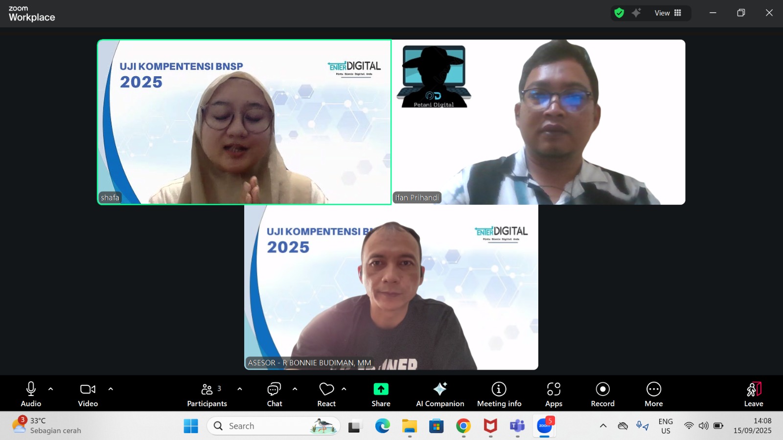 Meeting Kerja Sama TUK dengan PT SETIA SEJAHTERA PERKASA (SSP Training Center) – 15 September 2025