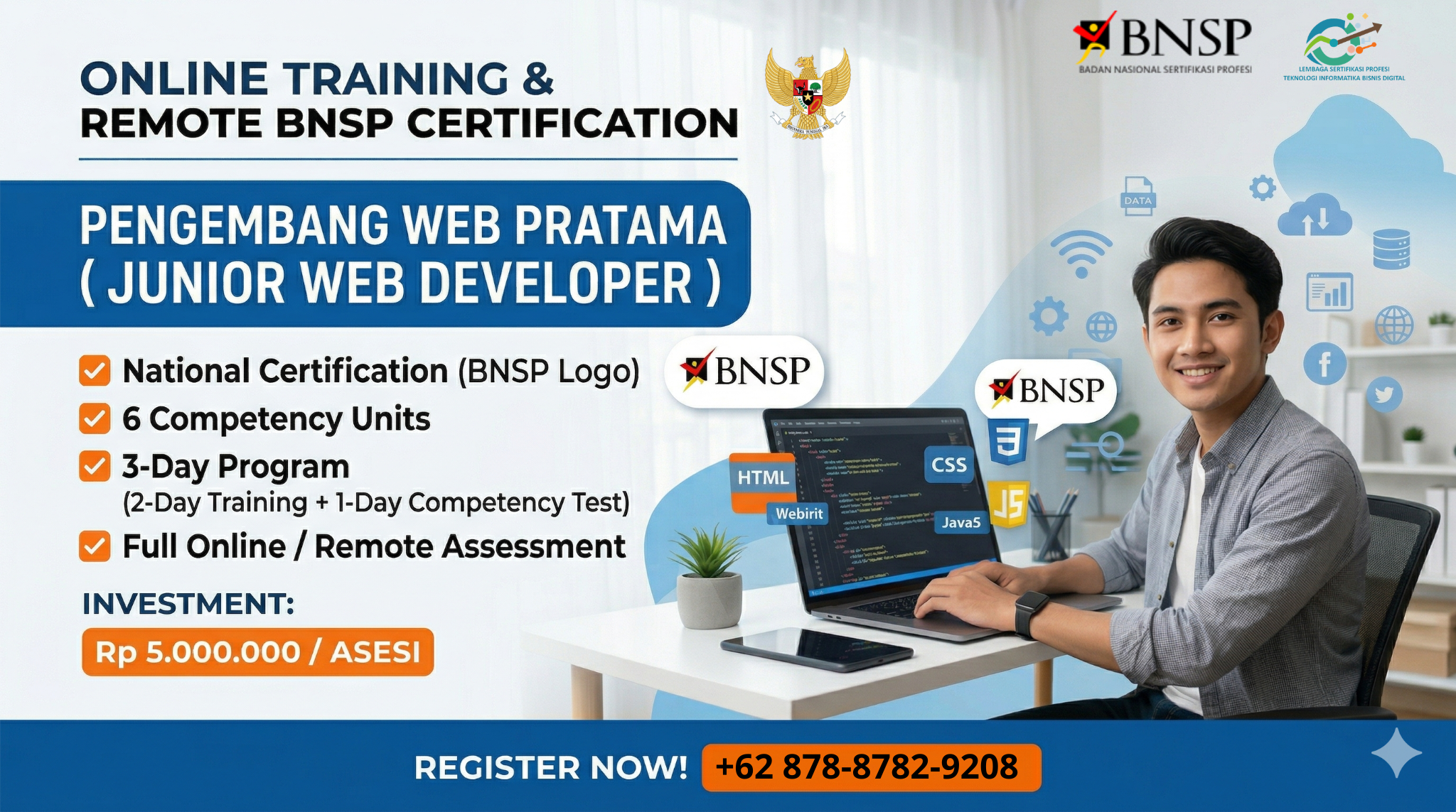 Siap Bersaing di Era Digital: Program Sertifikasi Online BNSP Pengembang Web Pratama