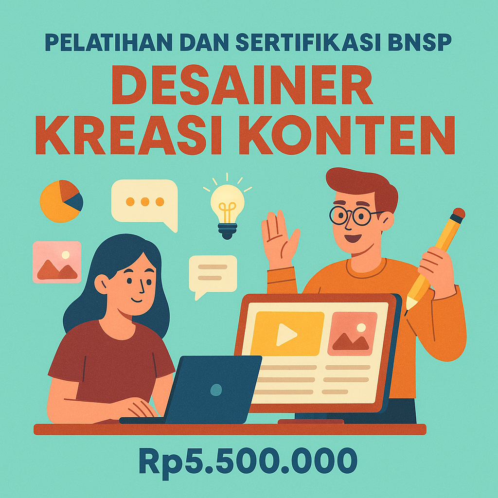 Pelatihan Kompetensi dan Sertifikasi Desainer Konten Visual Junior BNSP