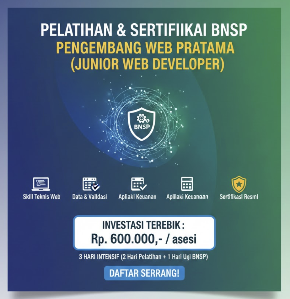 Web Dev Certified: Jalur Cepat Kompetensi BNSP