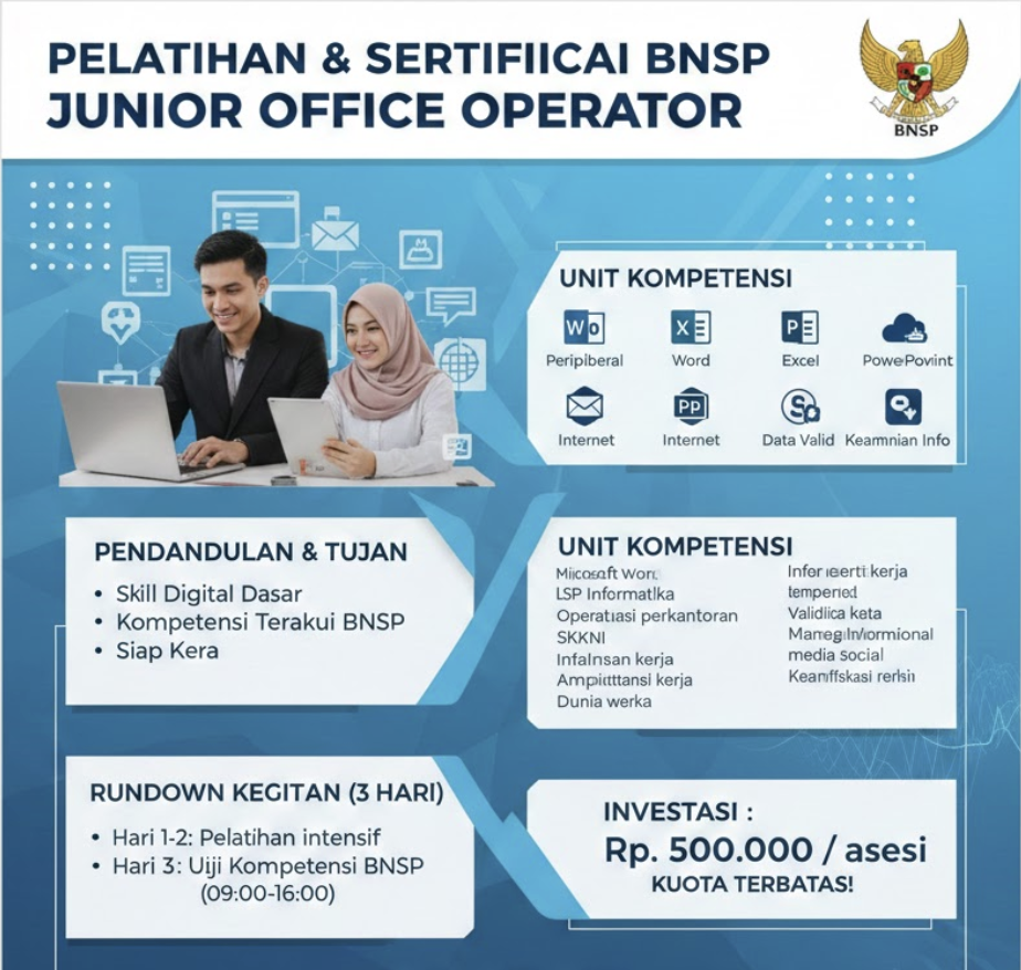 Garuda Certified: Pelatihan Operator Kantor Standar BNSP