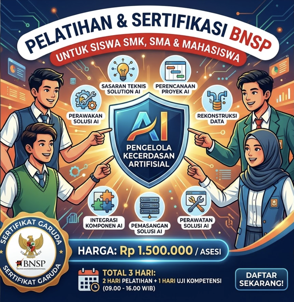 AI Mastery Bootcamp: Jadi Ahli Pengelola AI Bersertifikat Negara.