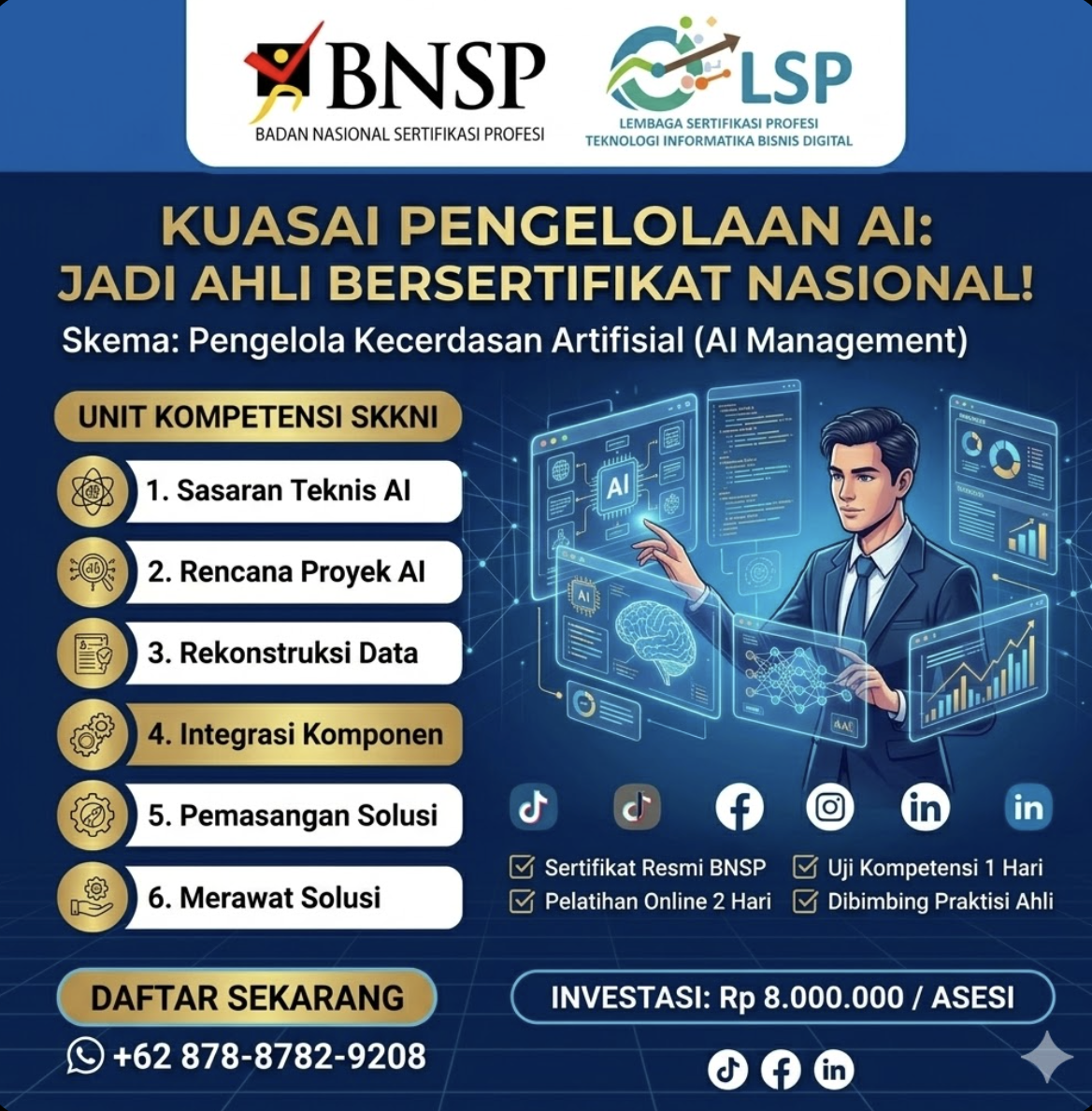 AI Manager Certified: Akselerasi Karir Digital dengan Standar Kompetensi Nasional