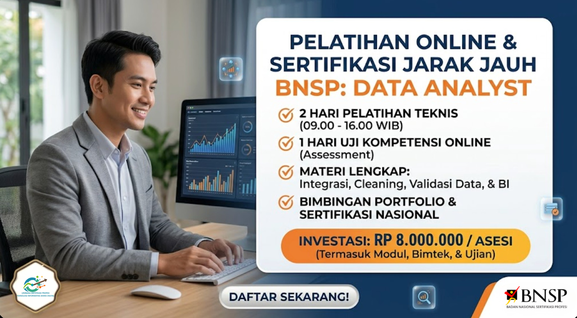 Data Analyst 3-Day Bootcert: Pelatihan Intensif & Sertifikasi BNSP