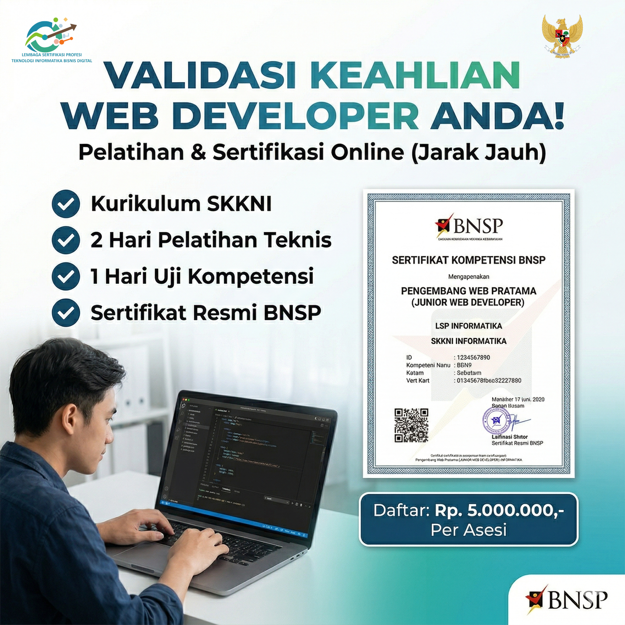 Pelatihan & Sertifikasi BNSP: Junior Web Developer