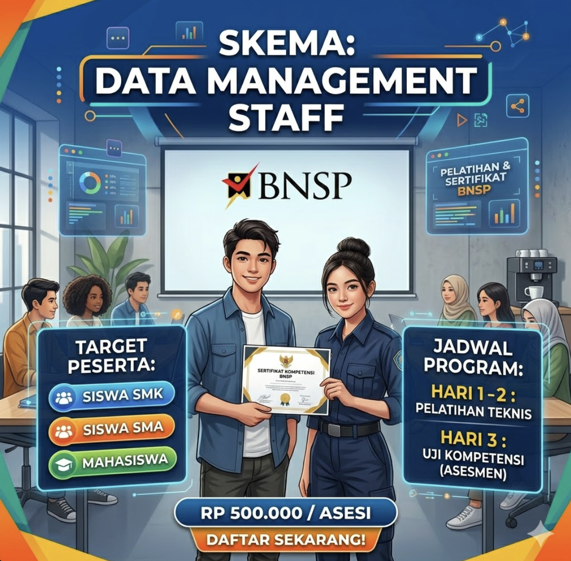 Future-Proof Your Career: Sertifikasi Nasional Data Management Staff untuk Pelajar & Mahasiswa.