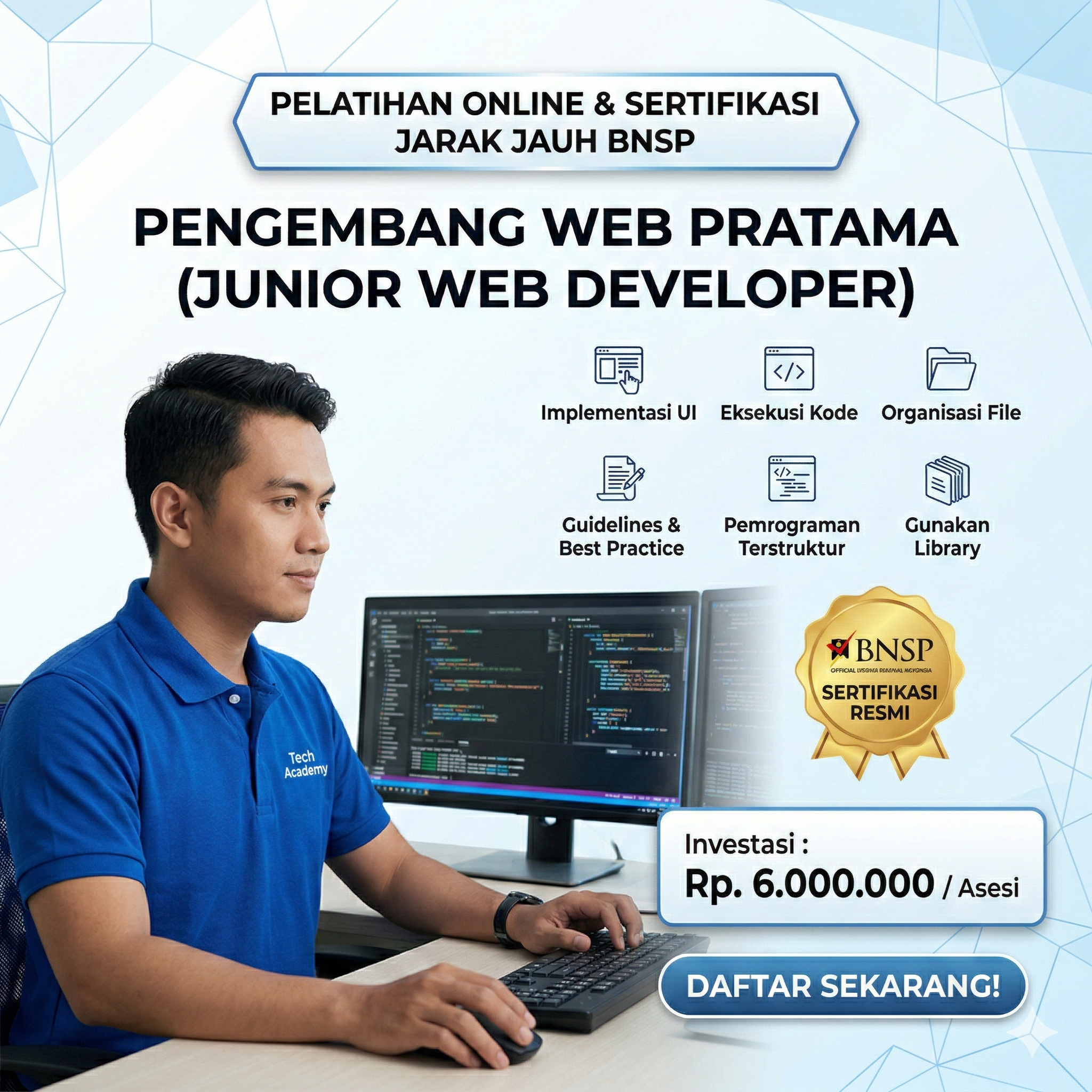Pelatihan & Sertifikasi BNSP: Pengembang Web Pratama (Junior Web Developer)