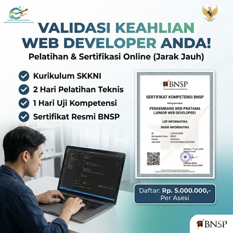 Jalur Cepat Sertifikasi JWD BNSP: Pelatihan Online & Uji Kompetensi
