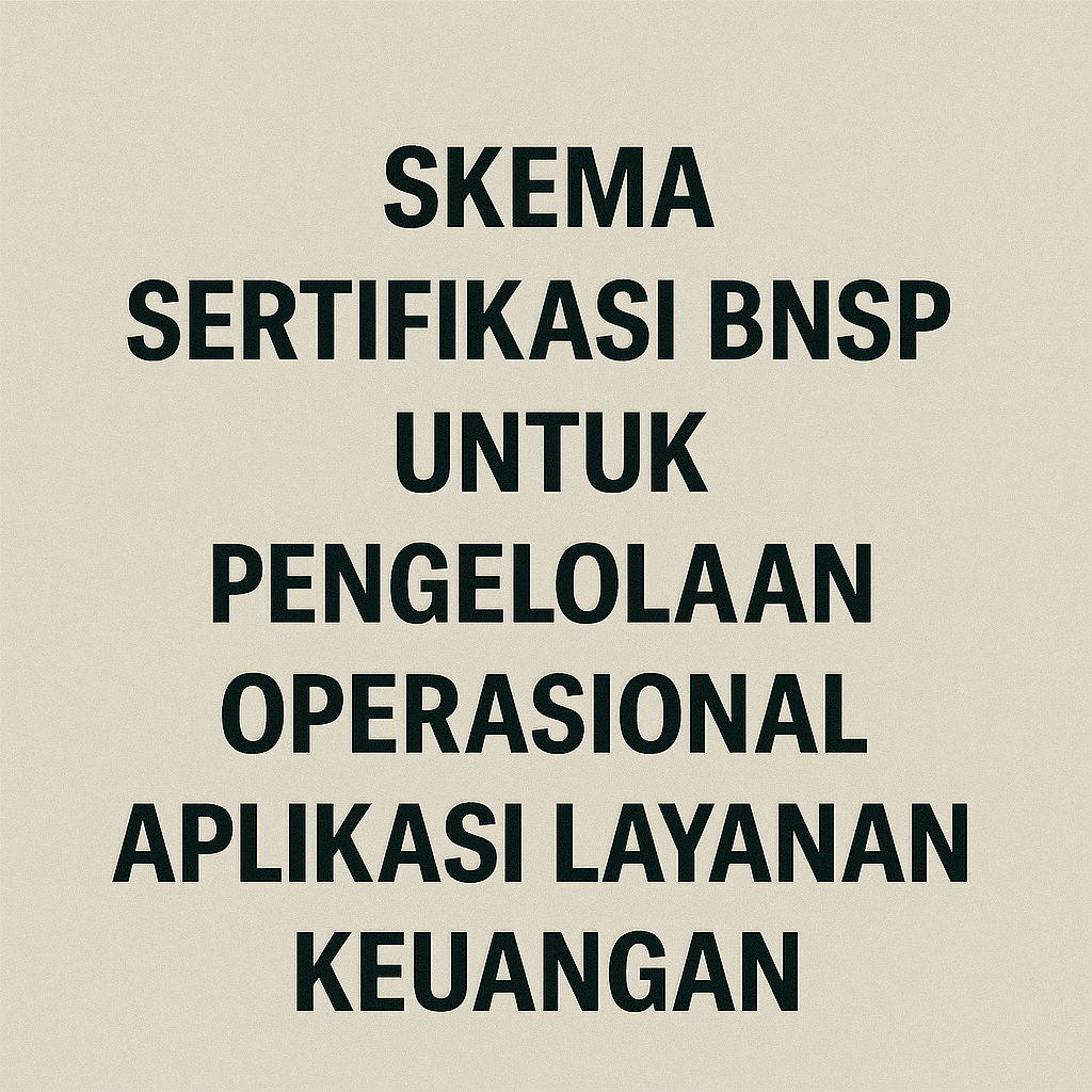 Skema Sertifikasi BNSP – Pengelolaan Operasional Aplikasi Layanan Keuangan