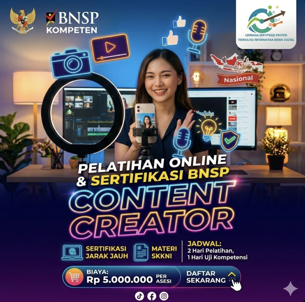 Blueprint Content Creator: Dari Riset Kreatif hingga Sertifikasi Jarak Jauh BNSP